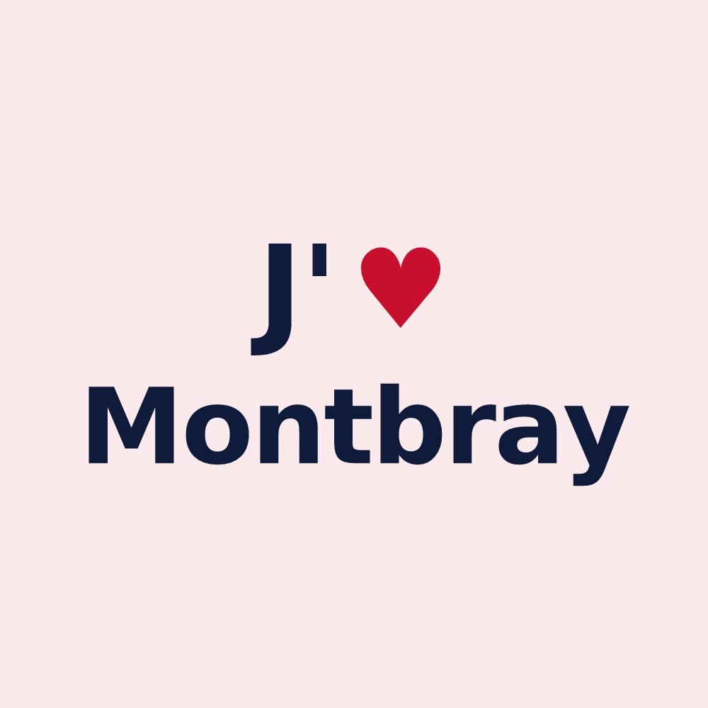 Magnet personnalisé Montbray — design J'aime Montbray