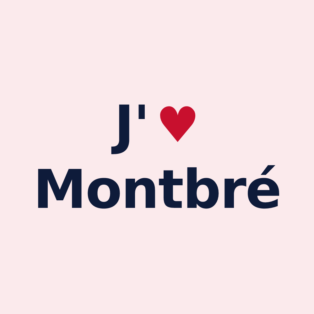 Magnet personnalisé Montbré — design J'aime Montbré