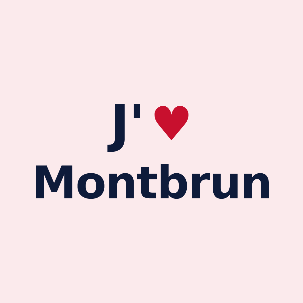 Magnet personnalisé Montbrun — design J'aime Montbrun
