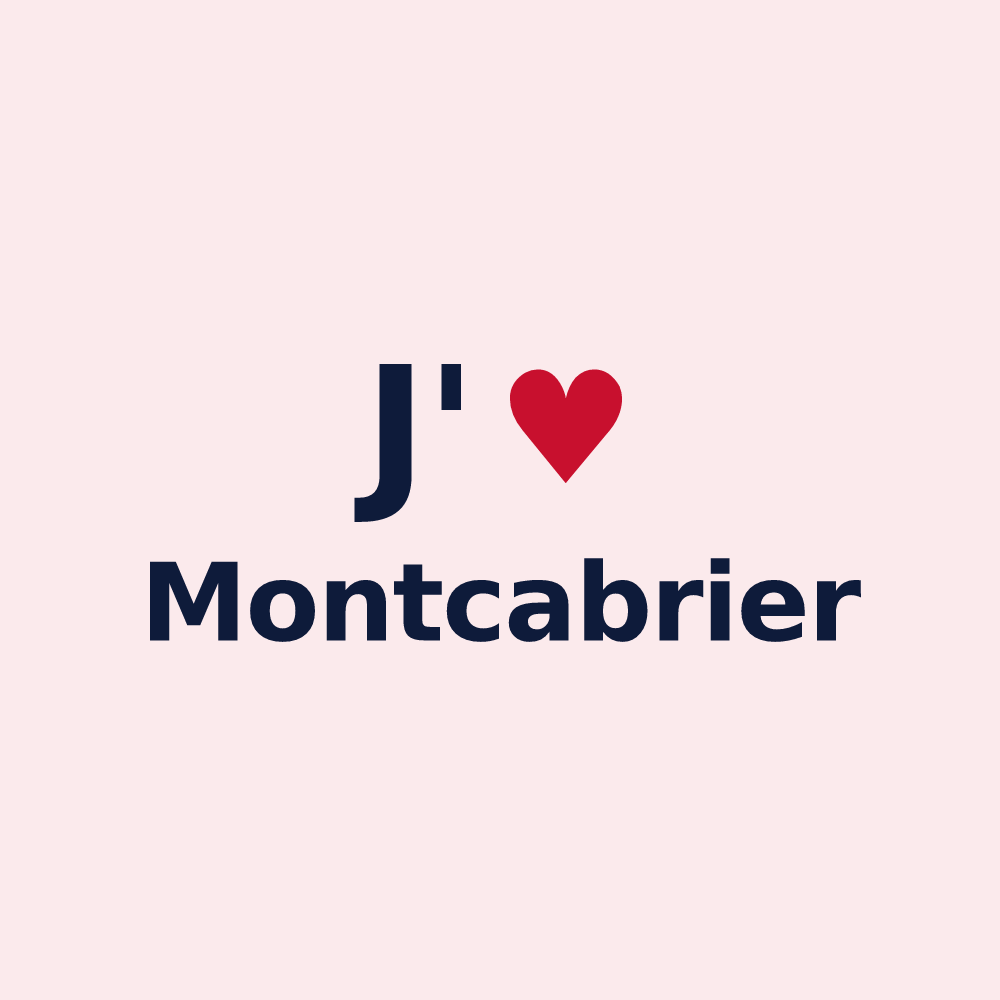 Magnet personnalisé Montcabrier — design J'aime Montcabrier