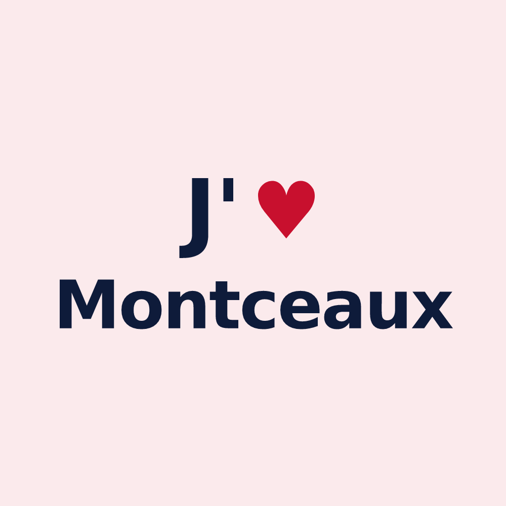 Magnet personnalisé Montceaux — design J'aime Montceaux