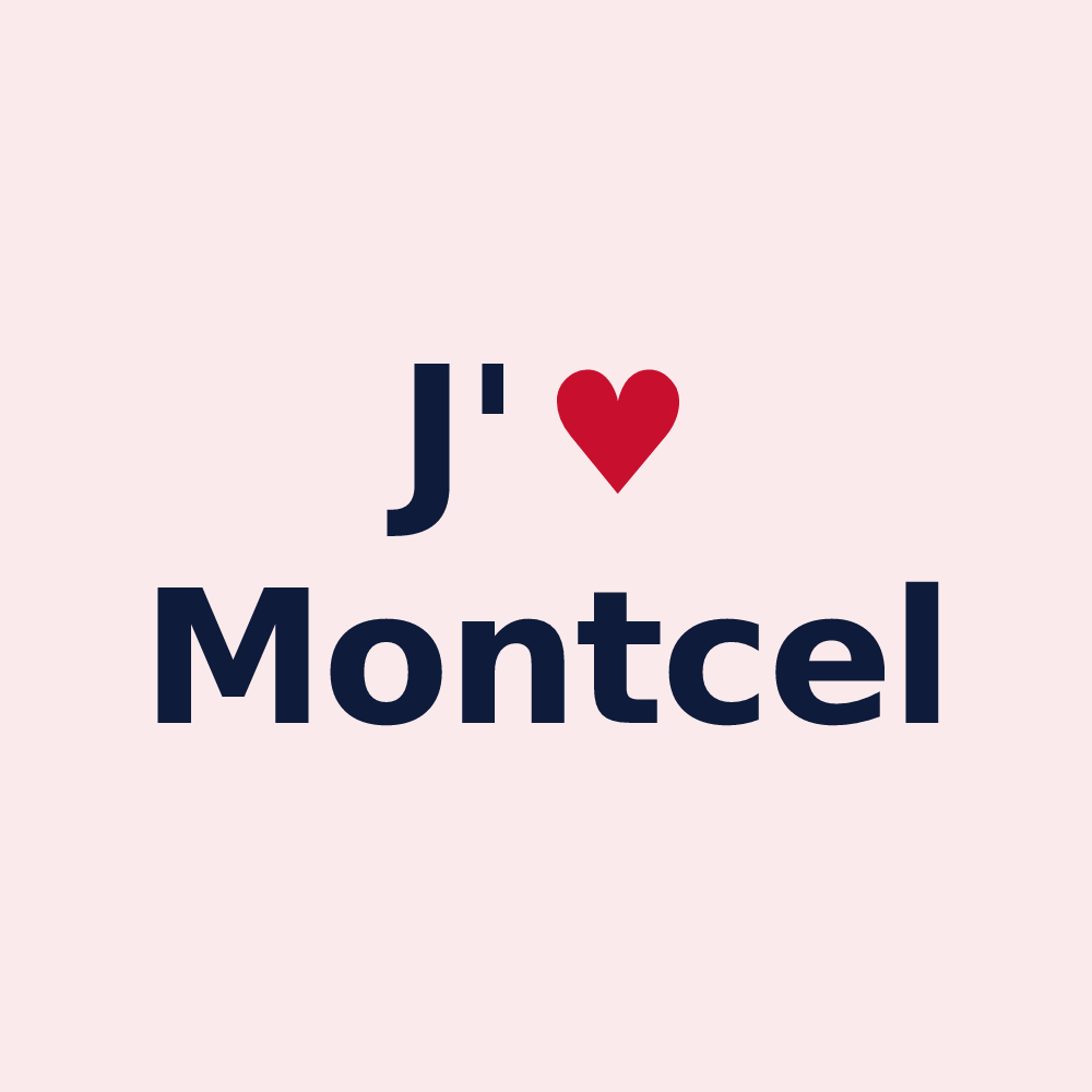 Magnet personnalisé Montcel — design J'aime Montcel