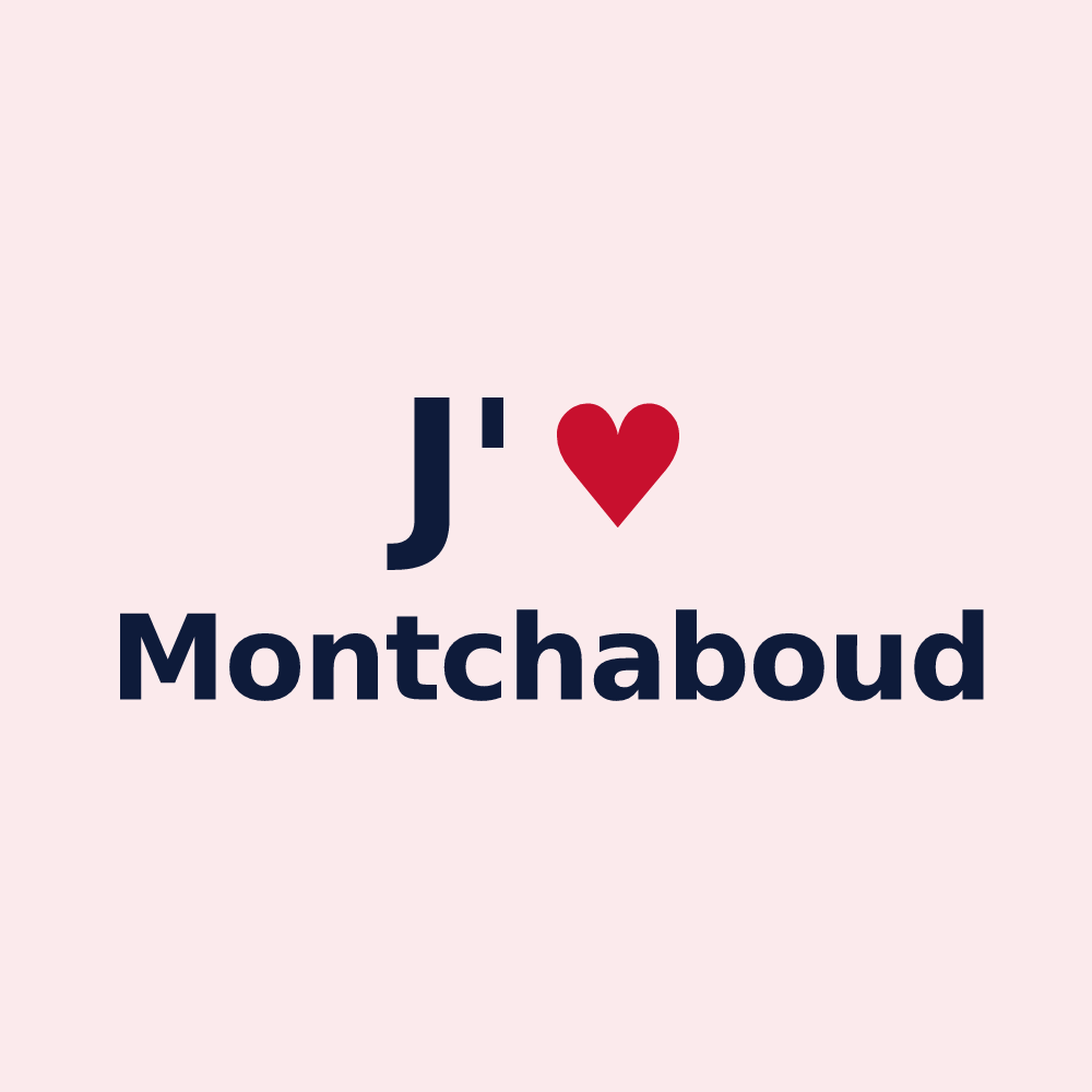 Magnet personnalisé Montchaboud — design J'aime Montchaboud