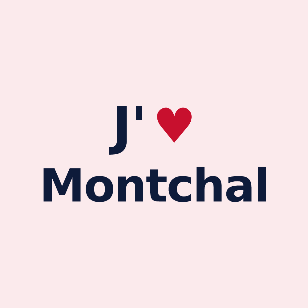 Magnet personnalisé Montchal — design J'aime Montchal