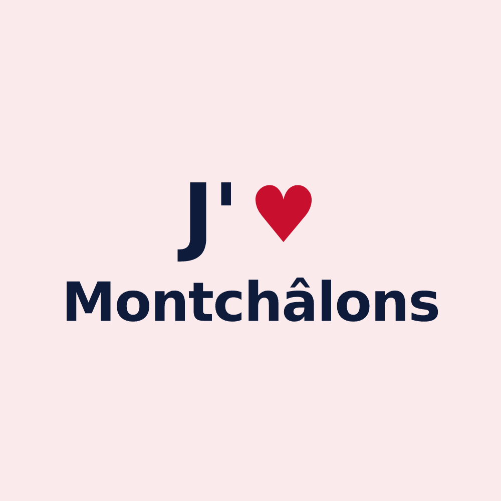 Magnet personnalisé Montchâlons — design J'aime Montchâlons