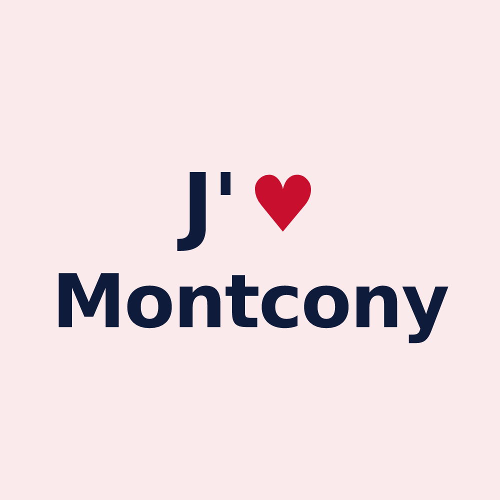 Magnet personnalisé Montcony — design J'aime Montcony