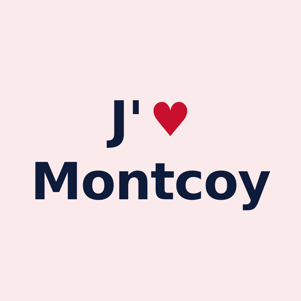 Magnet personnalisé Montcoy — design J'aime Montcoy