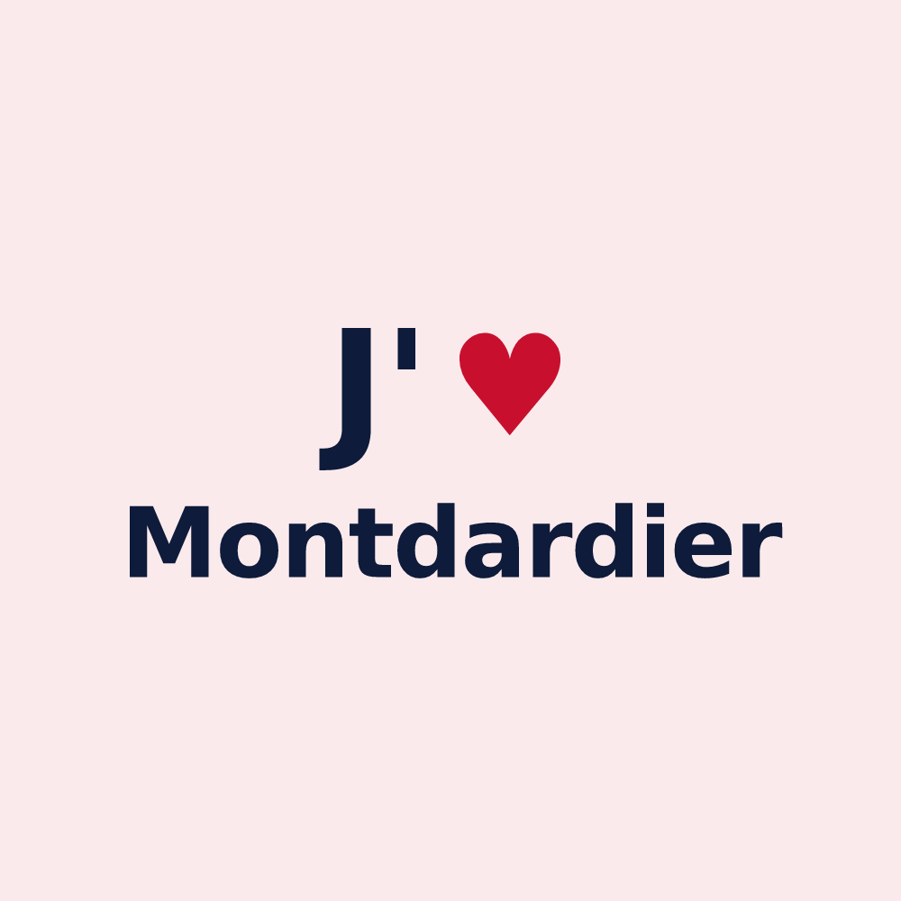 Magnet personnalisé Montdardier — design J'aime Montdardier