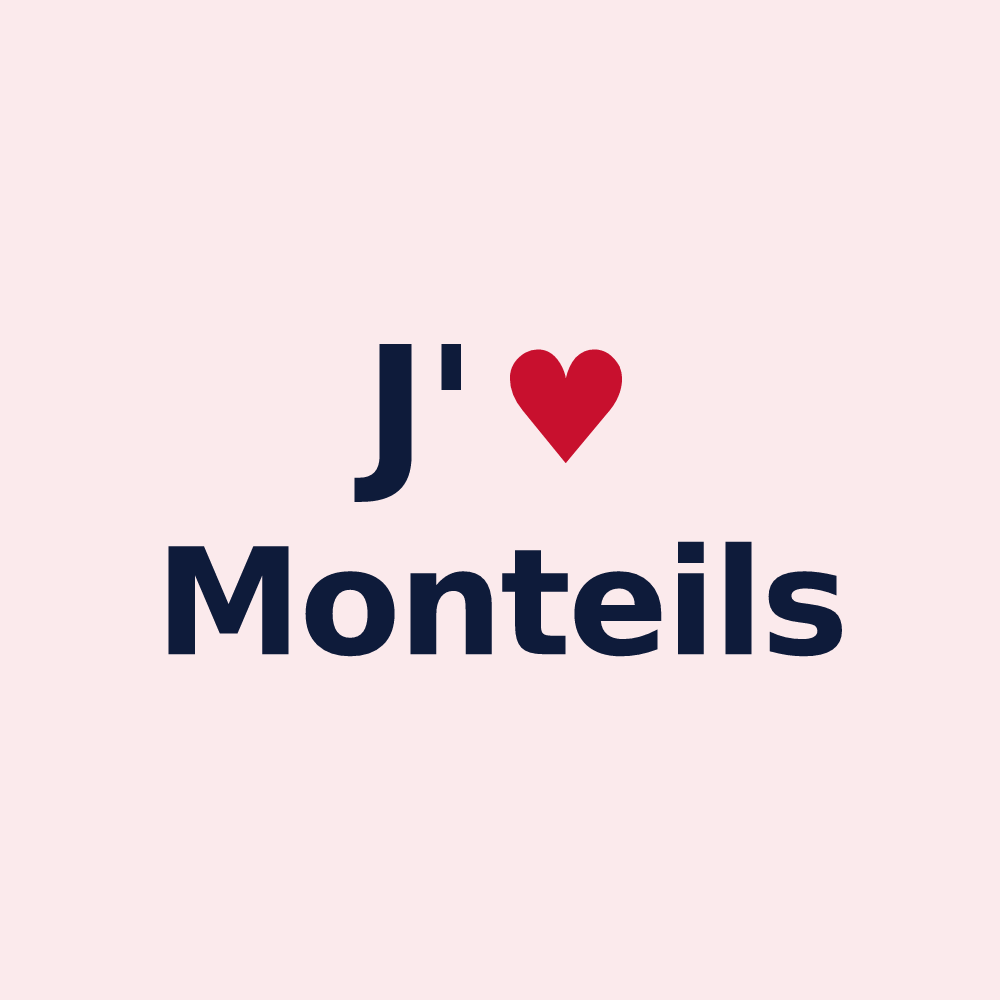 Magnet personnalisé Monteils — design J'aime Monteils