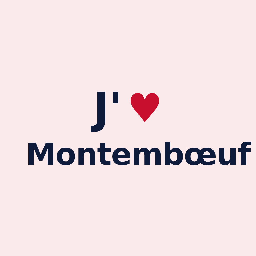 Magnet personnalisé Montembœuf — design J'aime Montembœuf