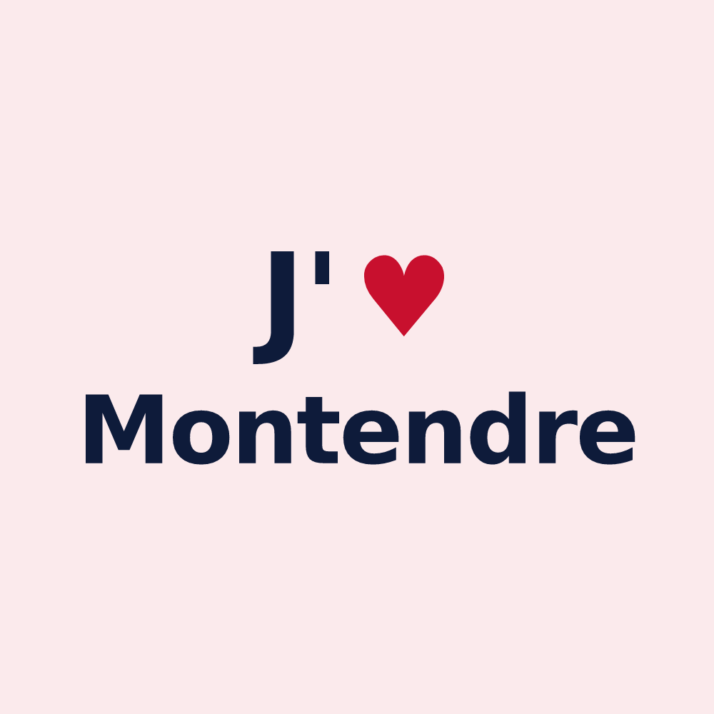 Magnet personnalisé Montendre — design J'aime Montendre