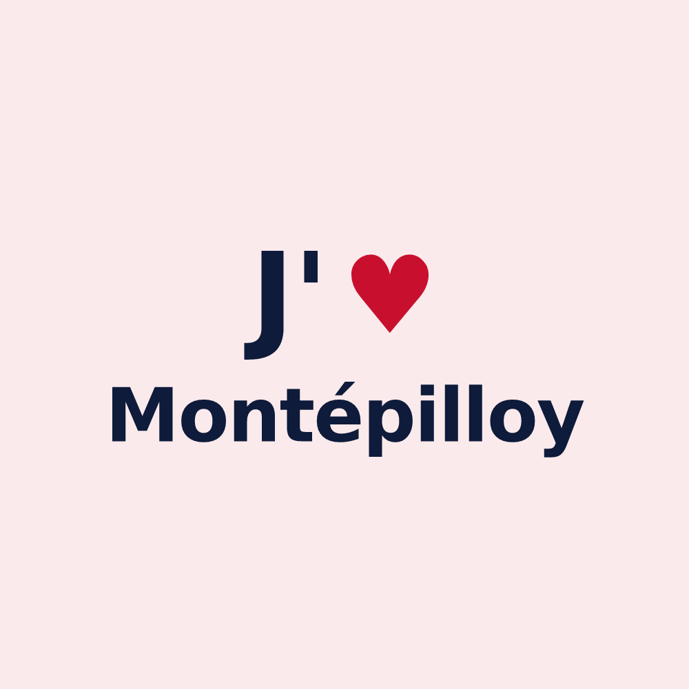 Magnet personnalisé Montépilloy — design J'aime Montépilloy