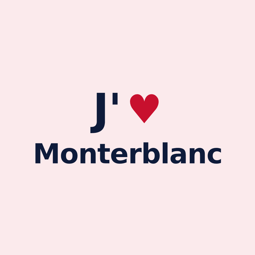 Magnet personnalisé Monterblanc — design J'aime Monterblanc