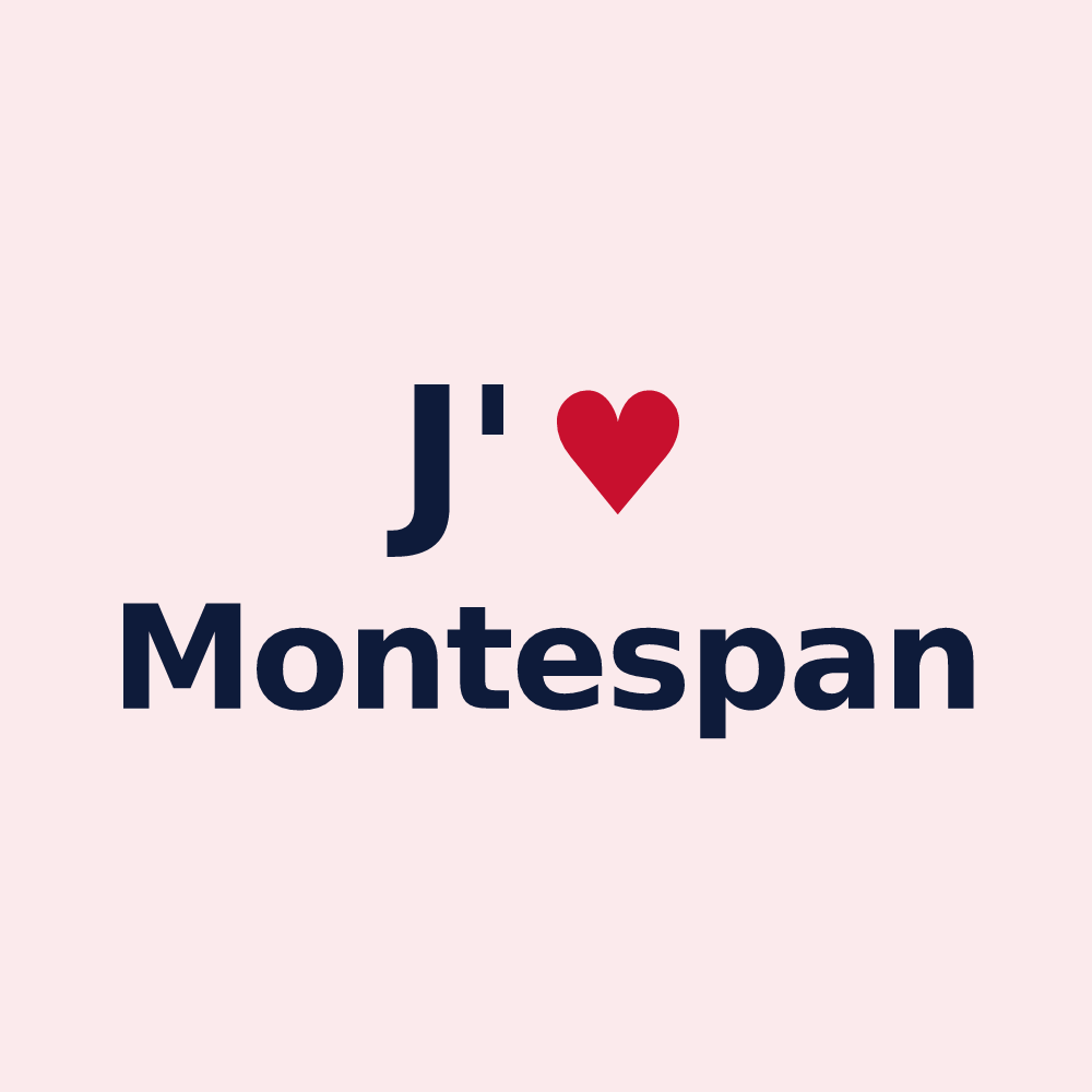 Magnet personnalisé Montespan — design J'aime Montespan