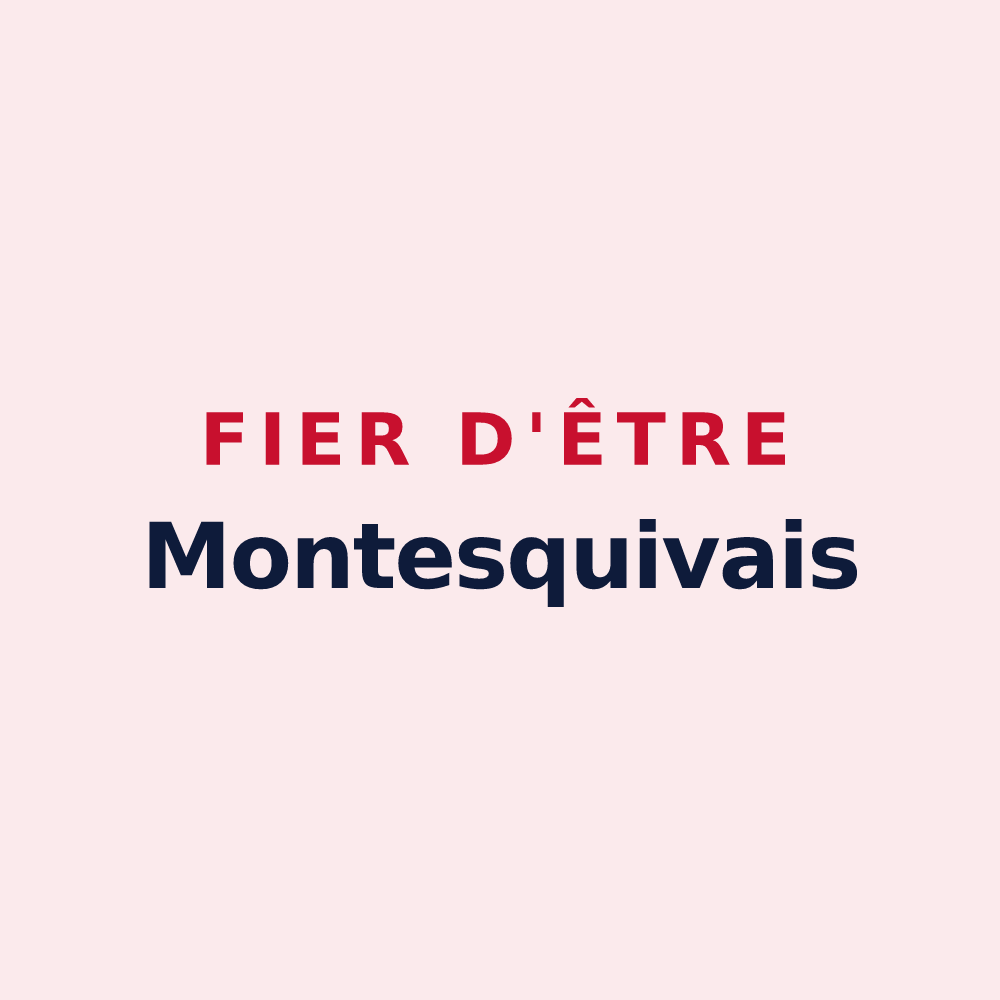 Magnet « Fier d'être Montesquivais » — design pour Montesquieu-Avantès