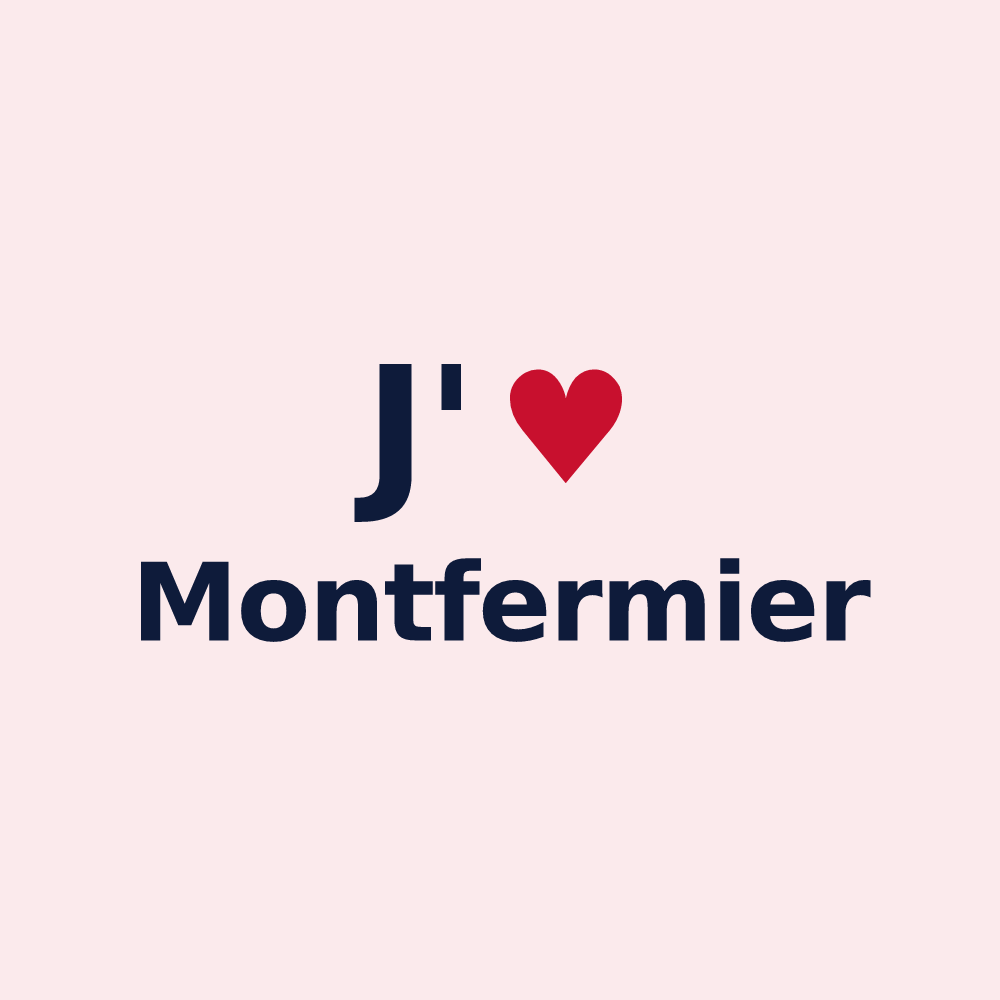 Magnet personnalisé Montfermier — design J'aime Montfermier