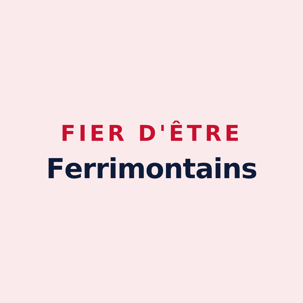 Magnet « Fier d'être Ferrimontains » — design pour Montferrier
