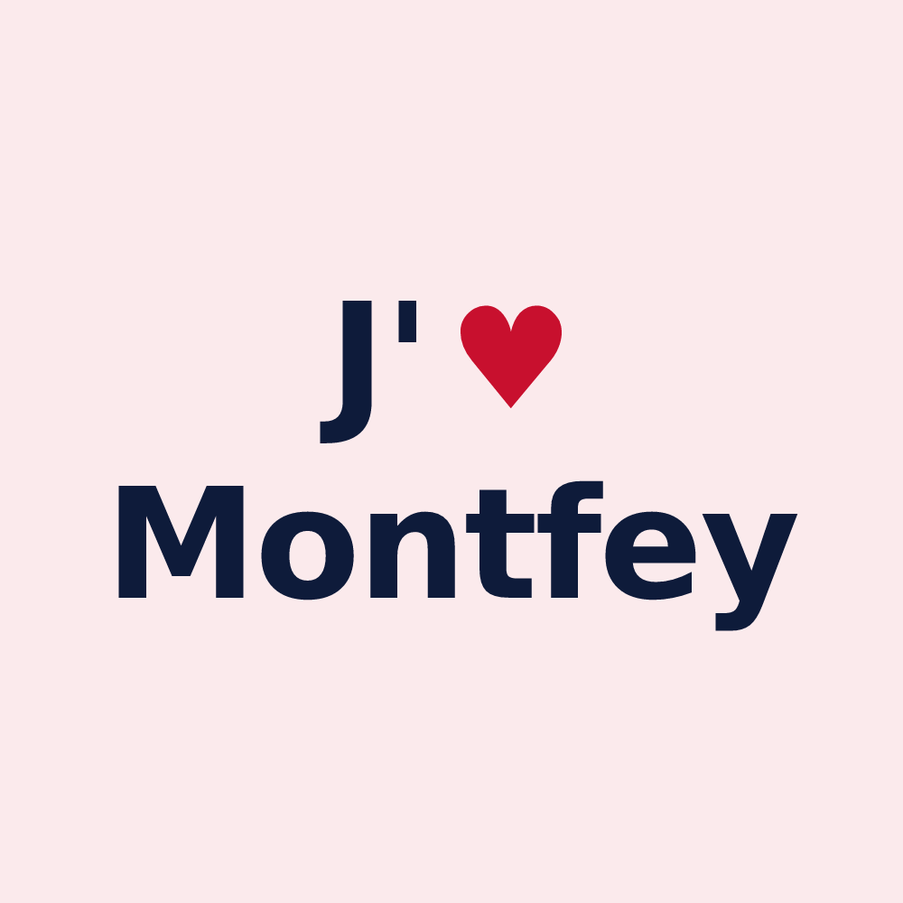 Magnet personnalisé Montfey — design J'aime Montfey
