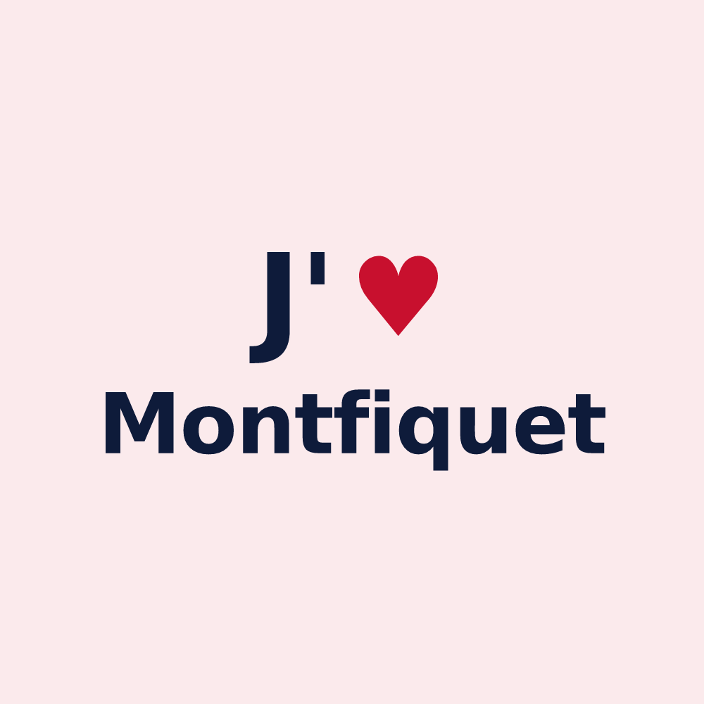 Magnet personnalisé Montfiquet — design J'aime Montfiquet