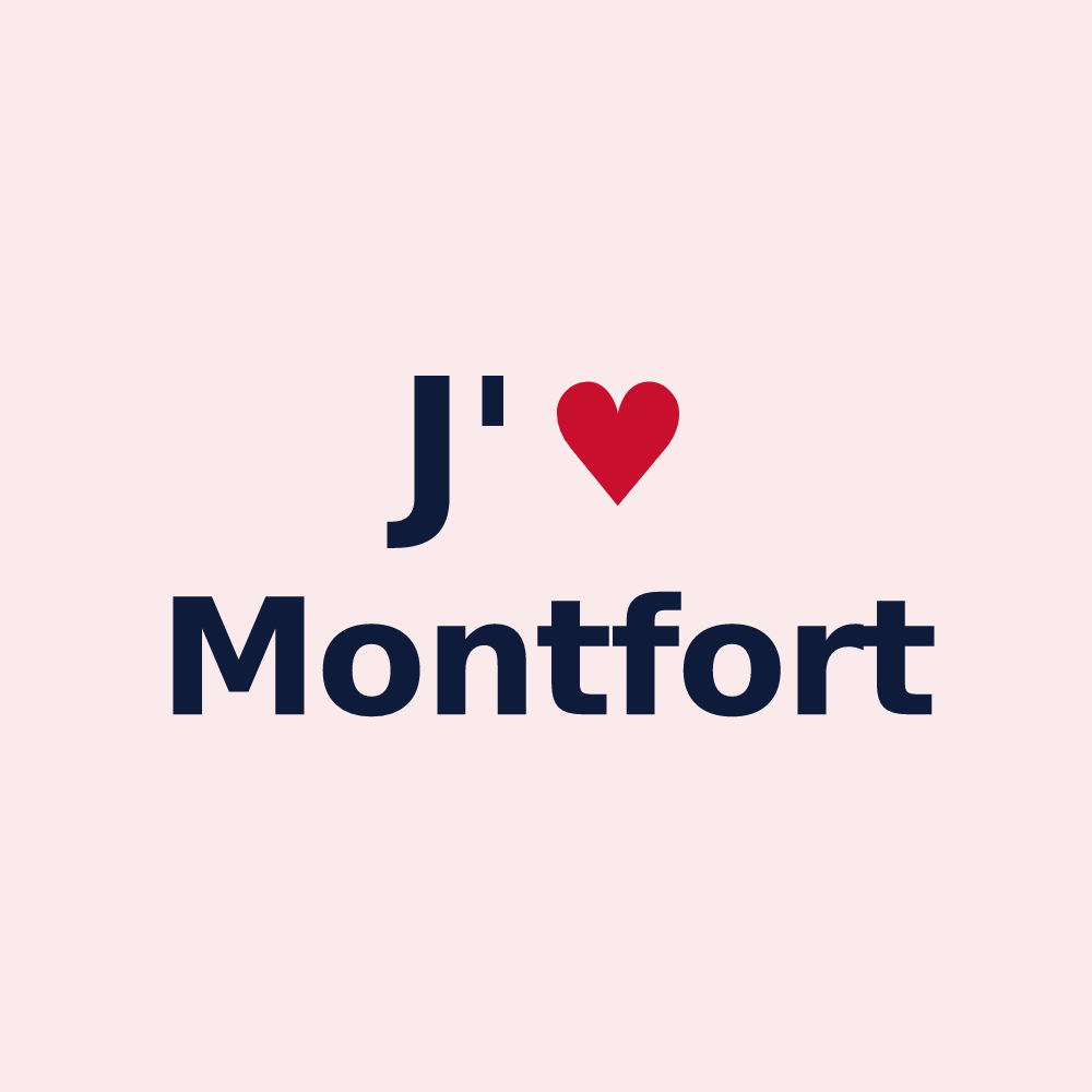 Magnet personnalisé Montfort — design J'aime Montfort