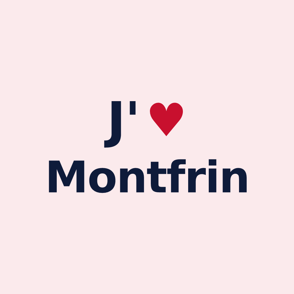 Magnet personnalisé Montfrin — design J'aime Montfrin