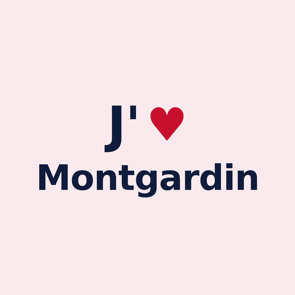 Magnet personnalisé Montgardin — design J'aime Montgardin