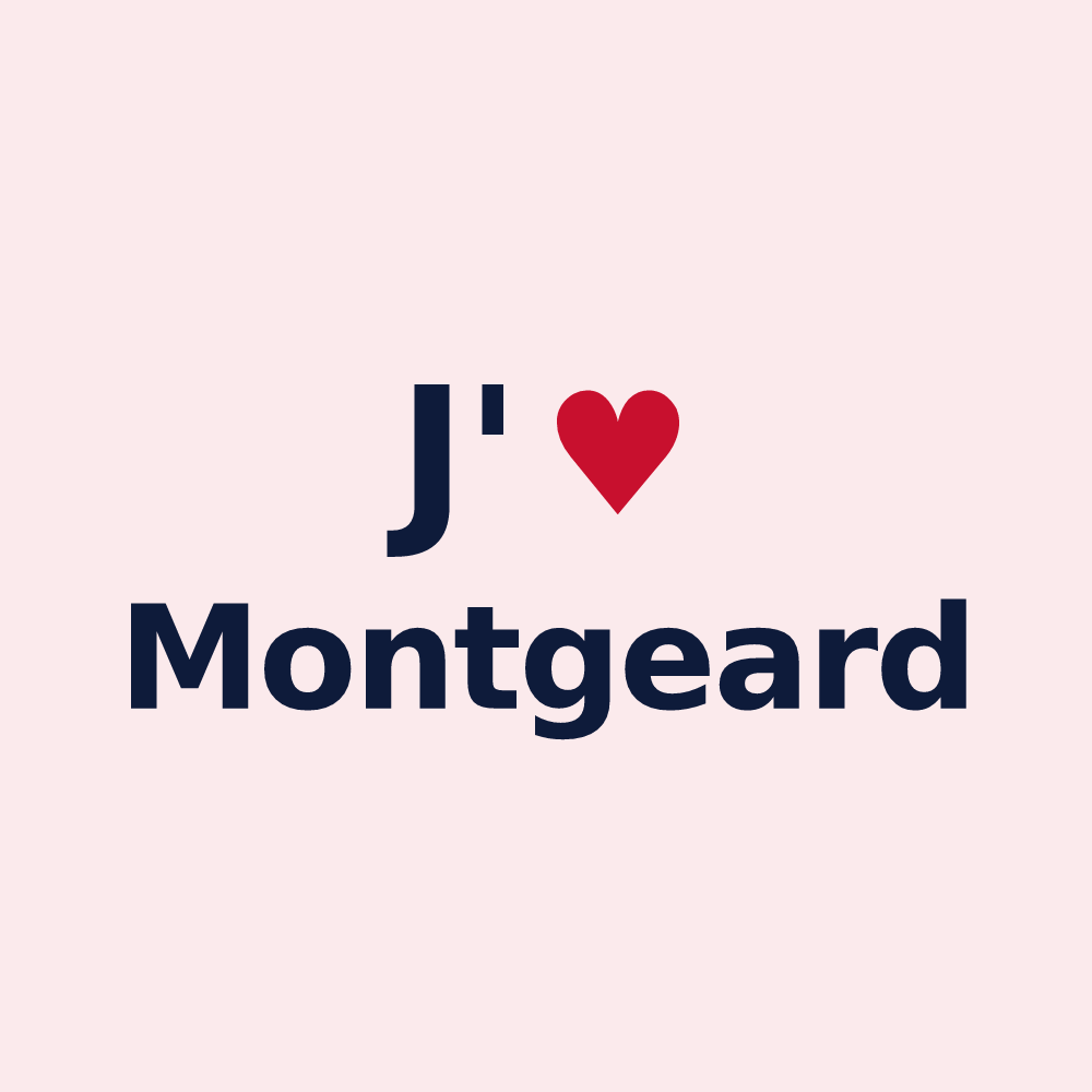 Magnet personnalisé Montgeard — design J'aime Montgeard
