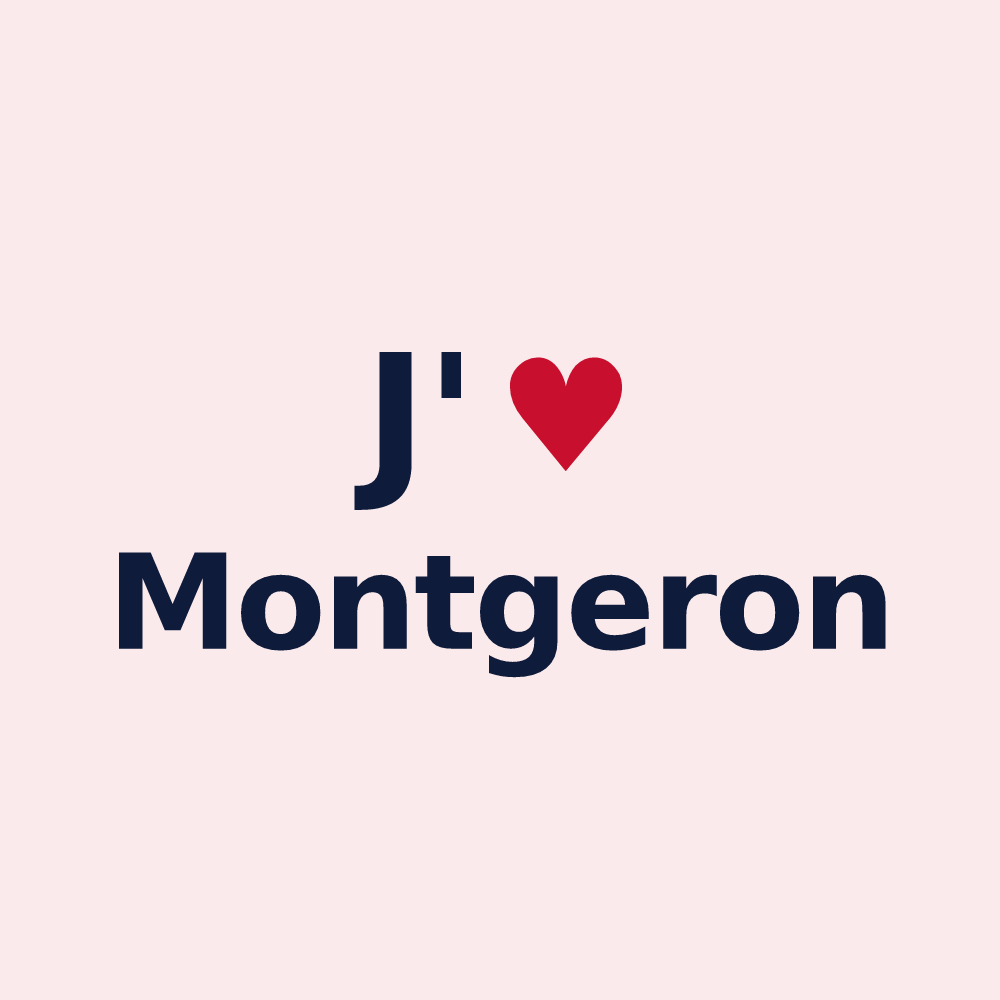 Magnet personnalisé Montgeron — design J'aime Montgeron
