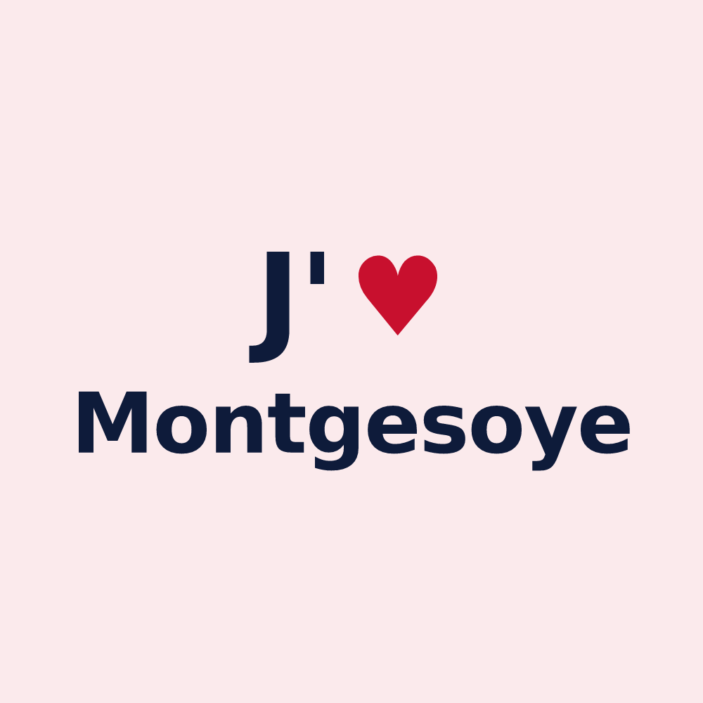 Magnet personnalisé Montgesoye — design J'aime Montgesoye