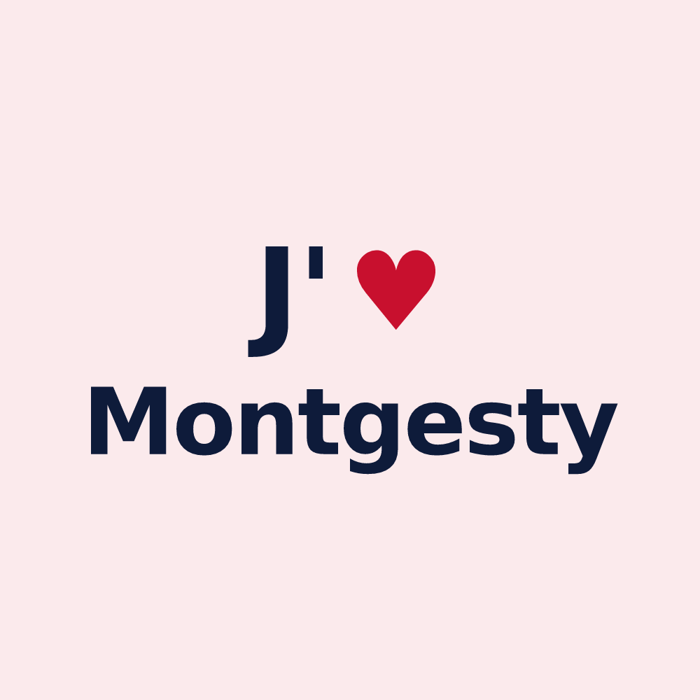 Magnet personnalisé Montgesty — design J'aime Montgesty