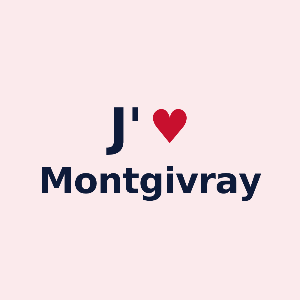 Magnet personnalisé Montgivray — design J'aime Montgivray