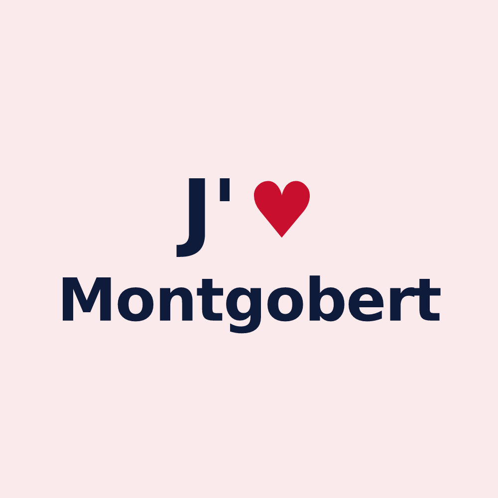 Magnet personnalisé Montgobert — design J'aime Montgobert