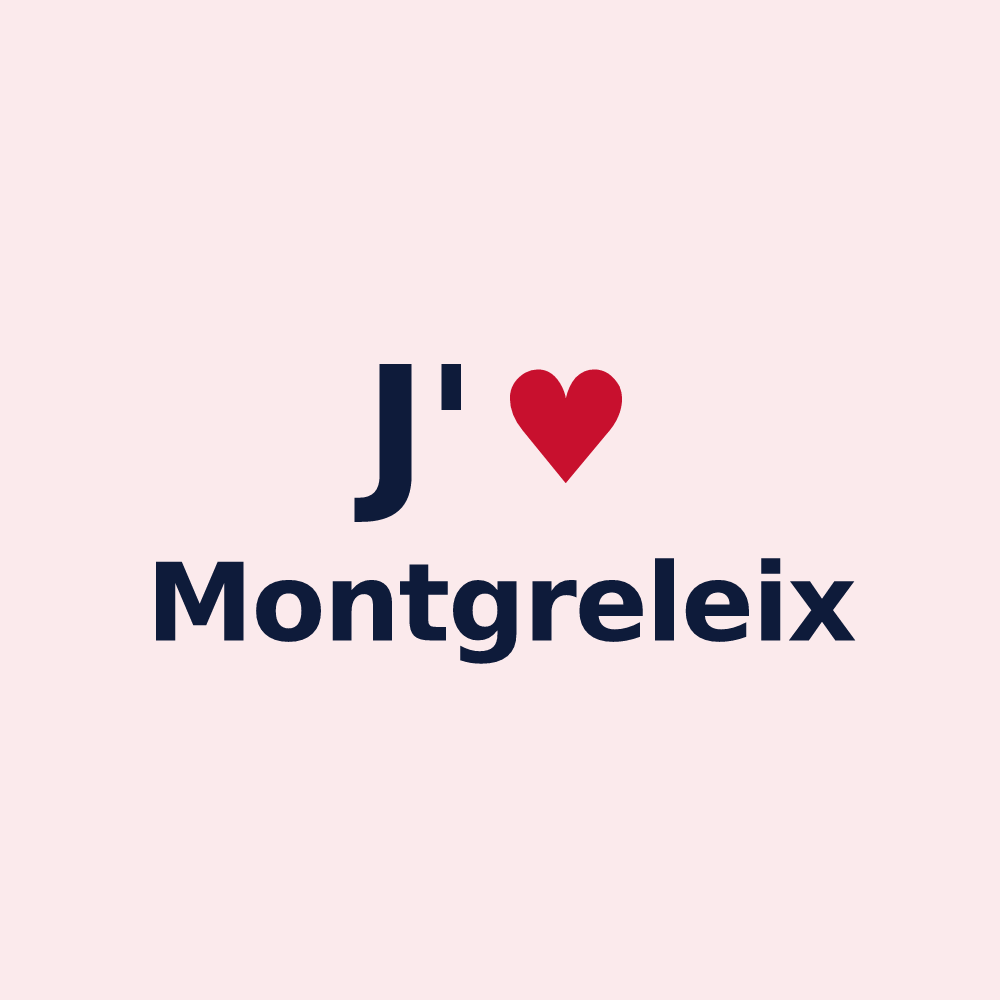 Magnet personnalisé Montgreleix — design J'aime Montgreleix