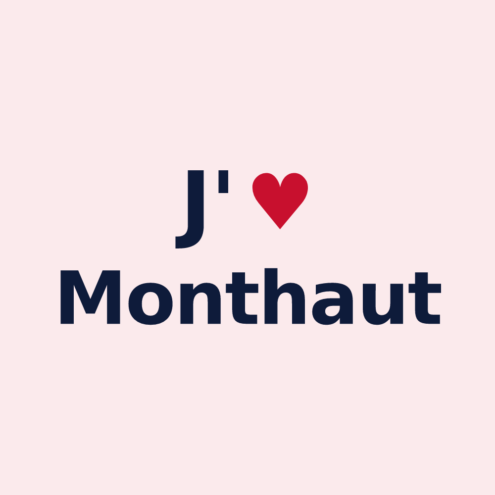 Magnet personnalisé Monthaut — design J'aime Monthaut