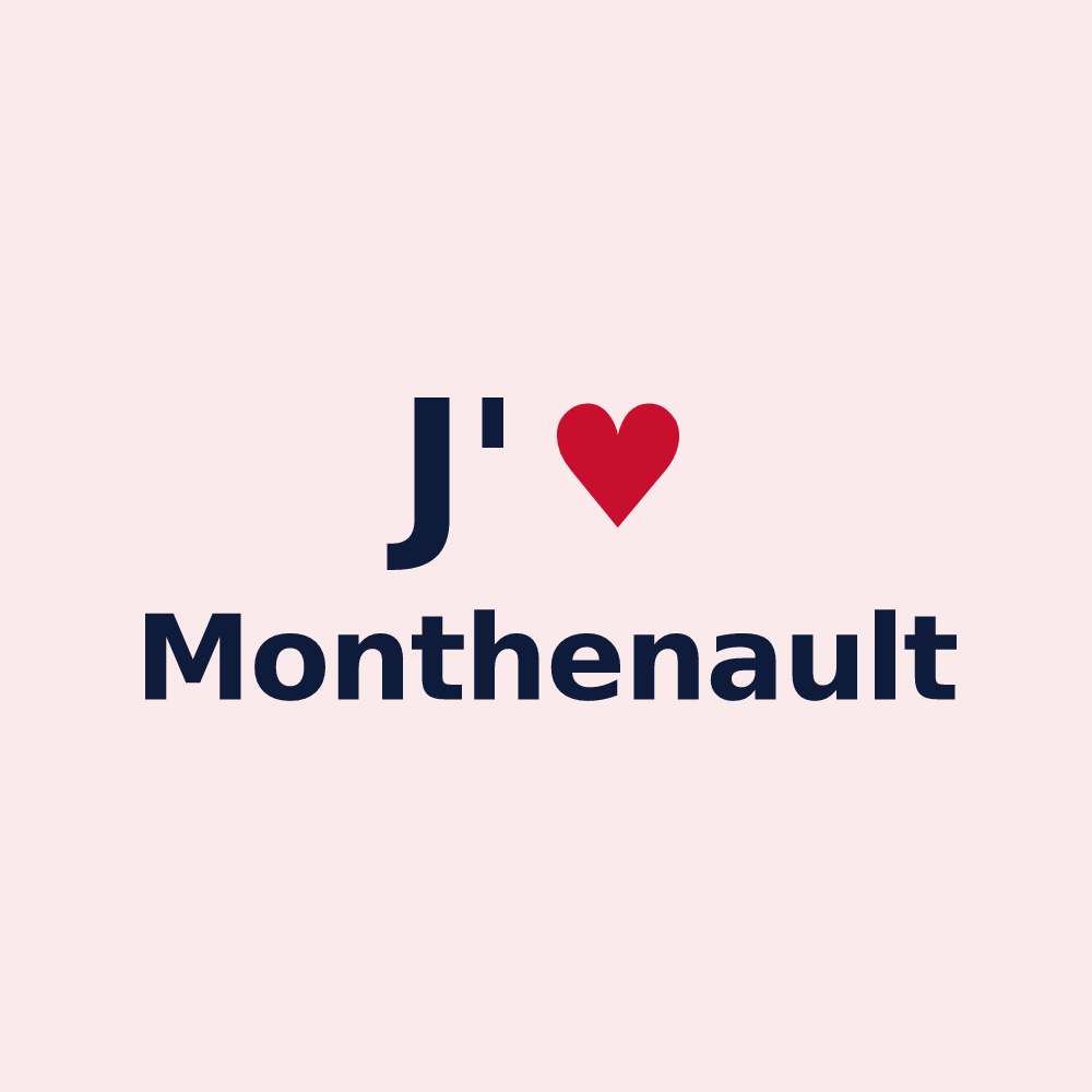 Magnet personnalisé Monthenault — design J'aime Monthenault