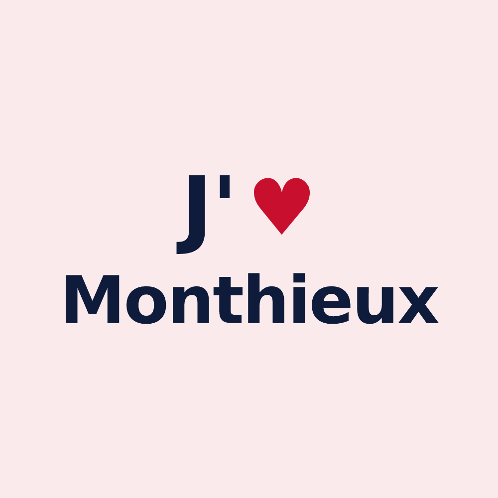 Magnet personnalisé Monthieux — design J'aime Monthieux