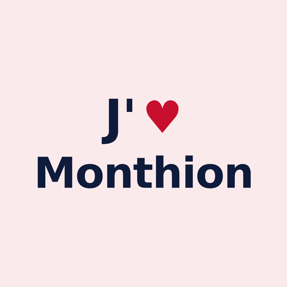 Magnet personnalisé Monthion — design J'aime Monthion