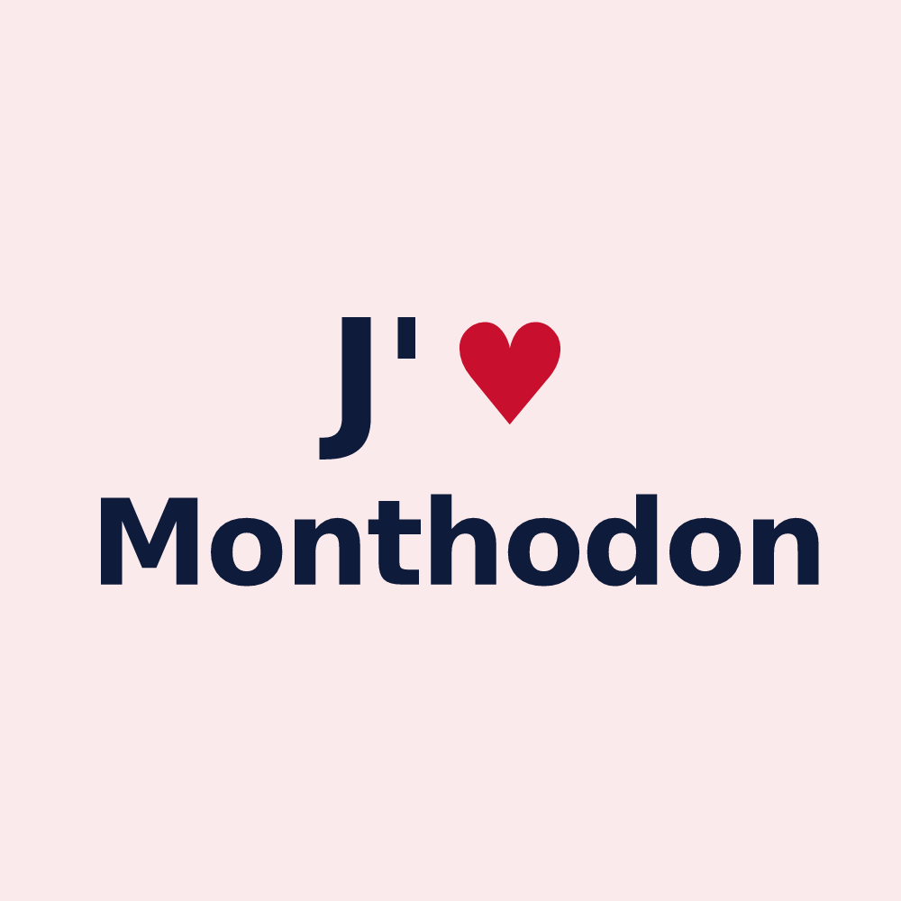 Magnet personnalisé Monthodon — design J'aime Monthodon