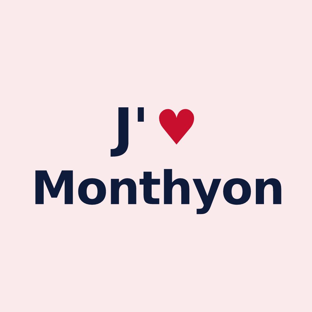 Magnet personnalisé Monthyon — design J'aime Monthyon