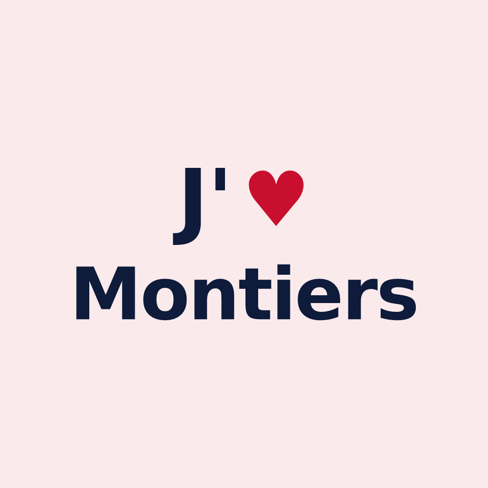 Magnet personnalisé Montiers — design J'aime Montiers