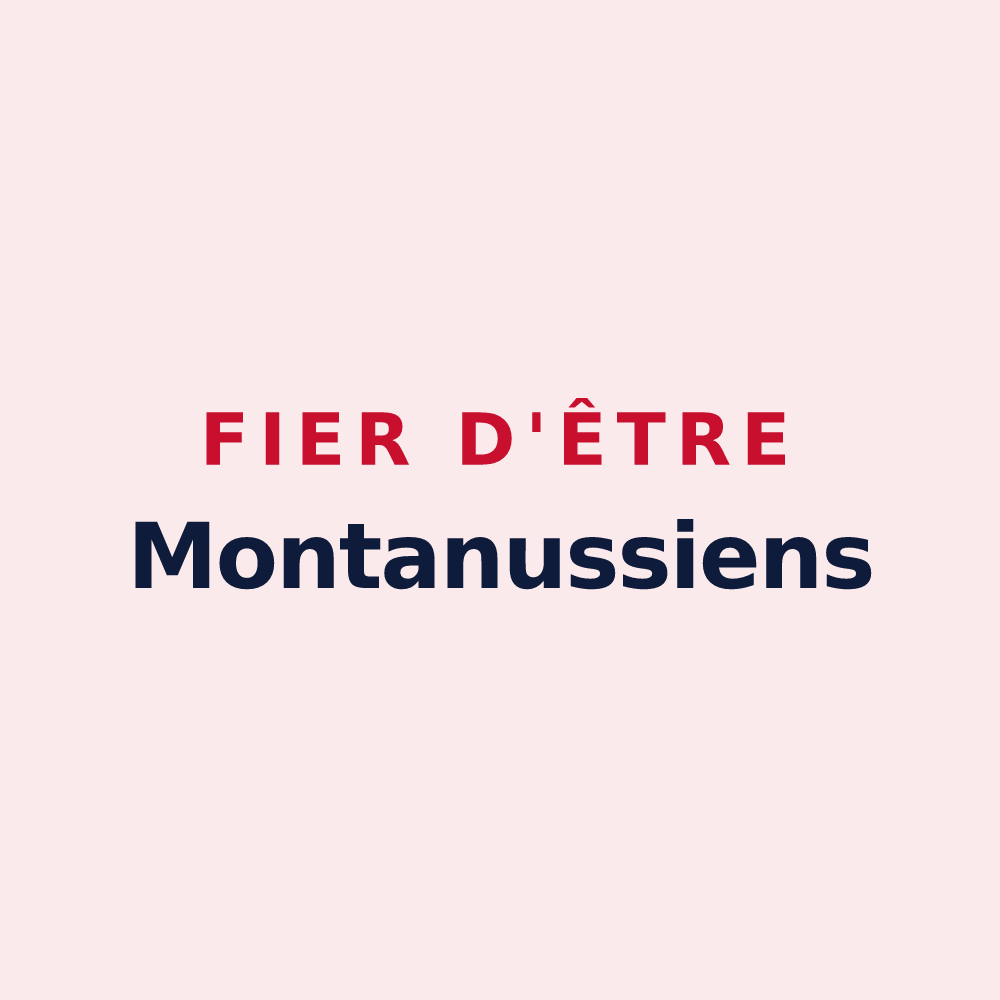Magnet « Fier d'être Montanussiens » — design pour Montigny-Lencoup
