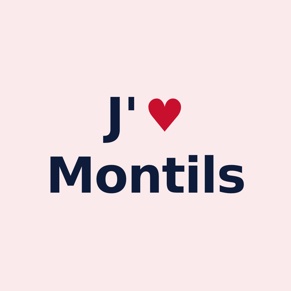 Magnet personnalisé Montils — design J'aime Montils