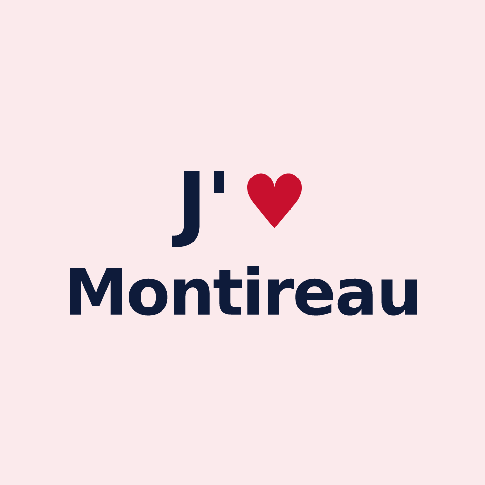 Magnet personnalisé Montireau — design J'aime Montireau