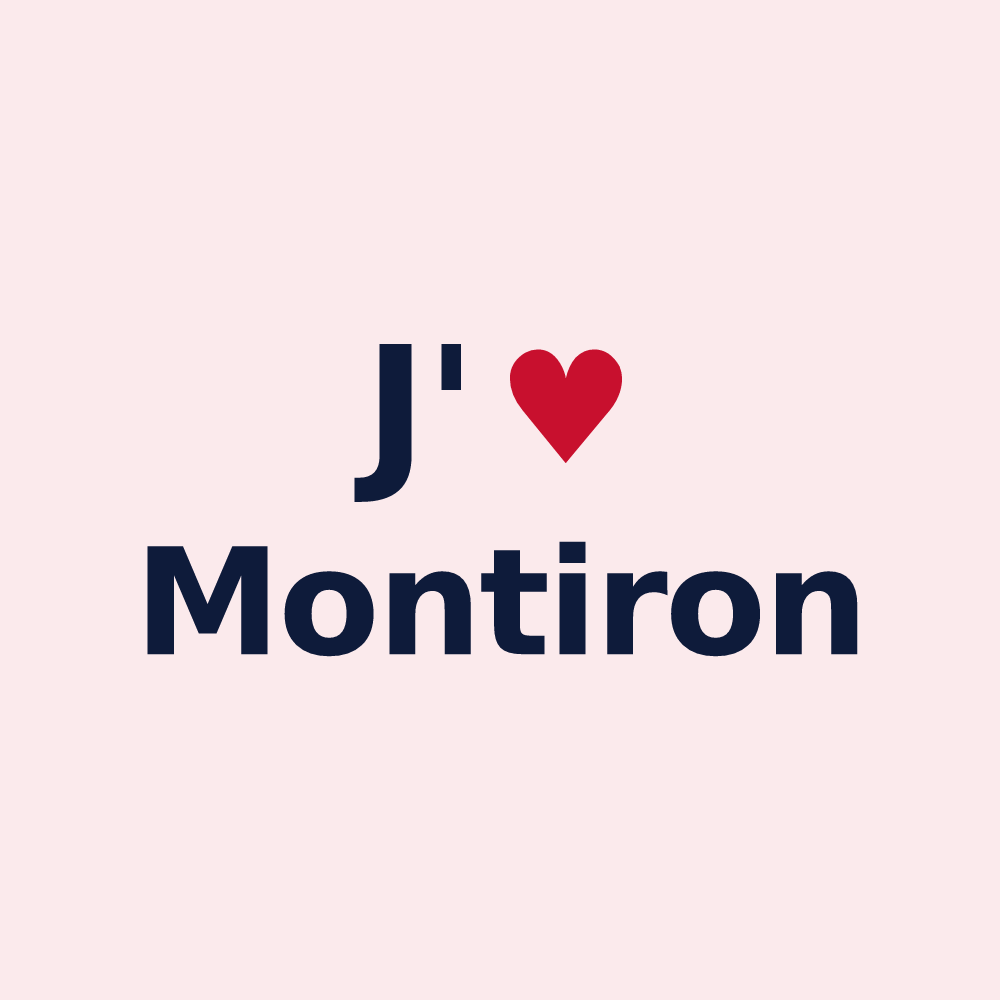 Magnet personnalisé Montiron — design J'aime Montiron