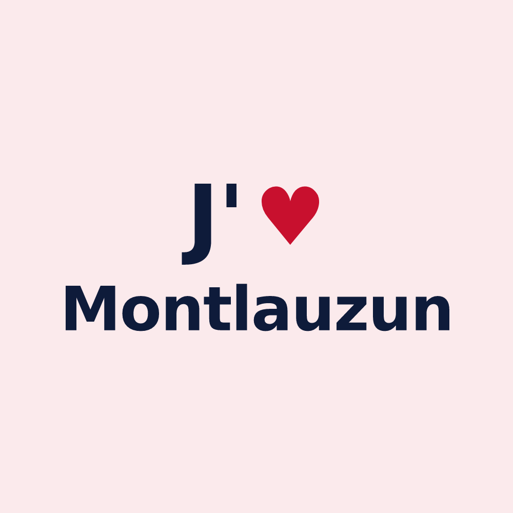 Magnet personnalisé Montlauzun — design J'aime Montlauzun
