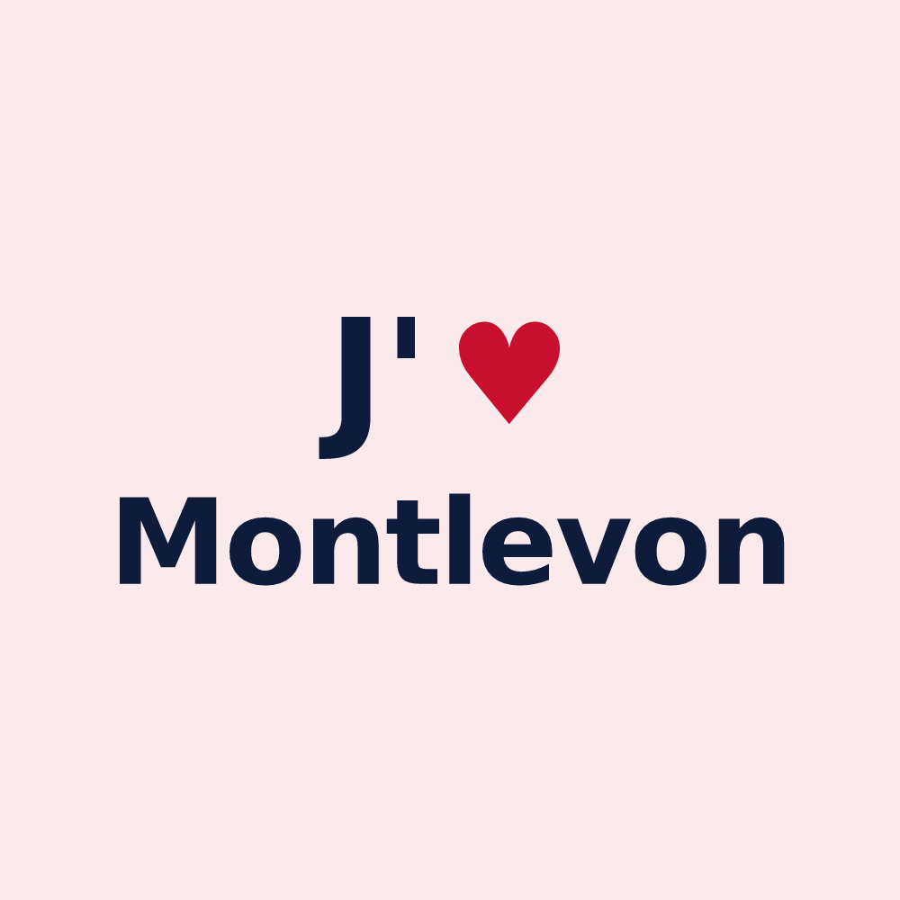 Magnet personnalisé Montlevon — design J'aime Montlevon
