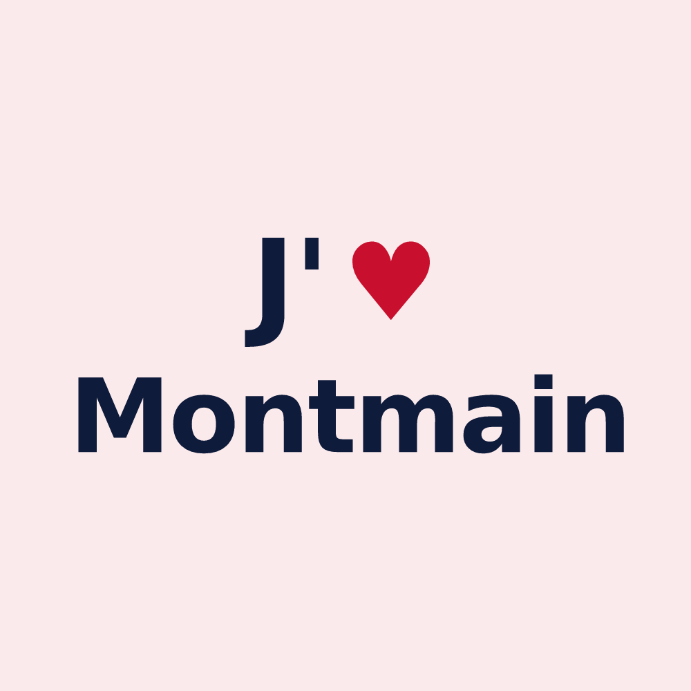 Magnet personnalisé Montmain — design J'aime Montmain