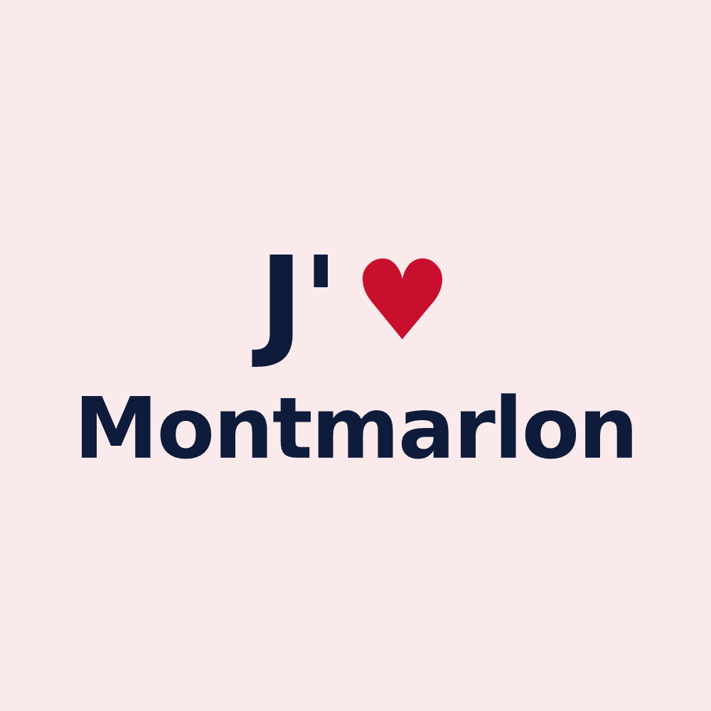 Magnet personnalisé Montmarlon — design J'aime Montmarlon