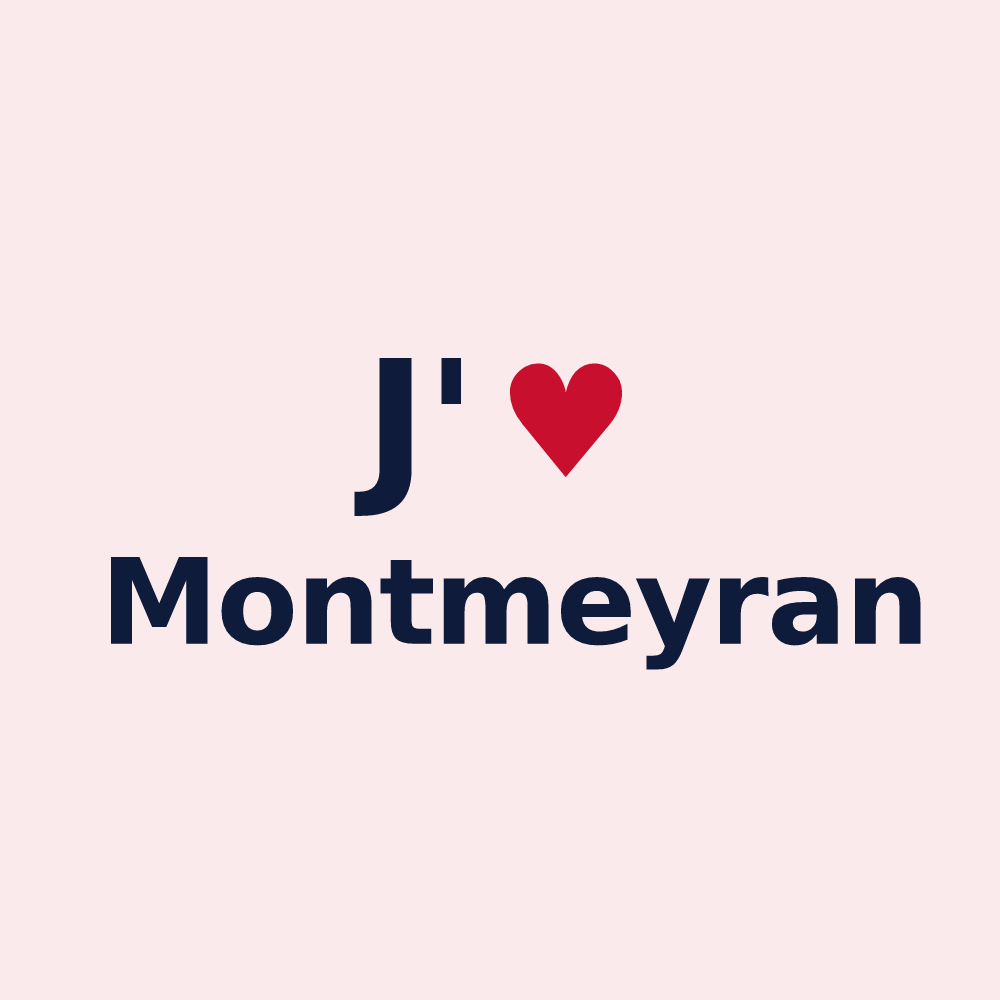 Magnet personnalisé Montmeyran — design J'aime Montmeyran
