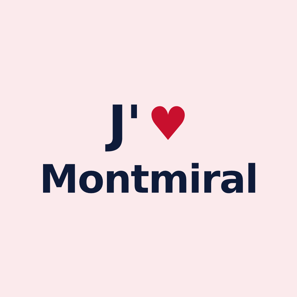 Magnet personnalisé Montmiral — design J'aime Montmiral